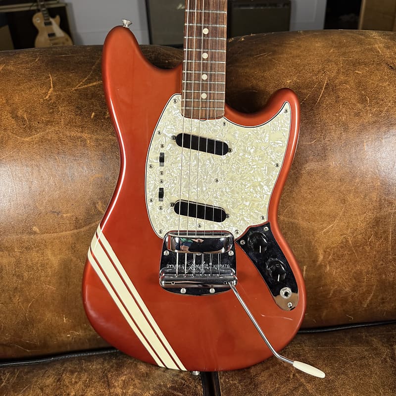 1969 Fender Competition Mustang - Red - Front & Back Stripes