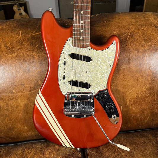1969 Fender Competition Mustang - Red - Front & Back Stripes