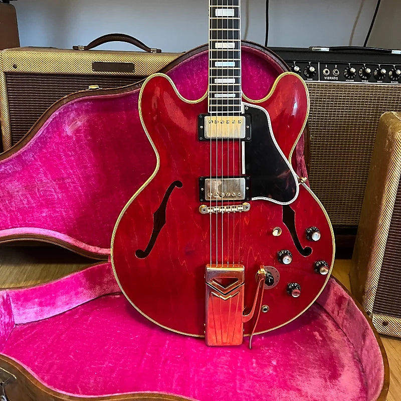 1962 Gibson ES-355TDSV with Sideways Vibrola - Cherry - OHSC