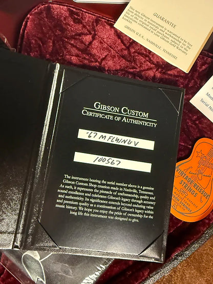 2021 Gibson Custom Shop '67 Mahogany Flying V Reissue with Maestro Vibrola - Sparkling Burgundy